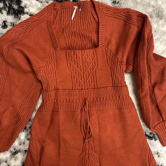 NWOT Free People Emmaline Open Back Mini Sweater Dress - Picture 11 of 13